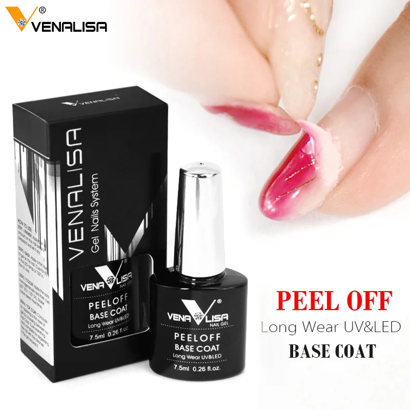 VENALISA TPO Free Peel Off Base Coat & No Wipe Top Coat Nail Gel