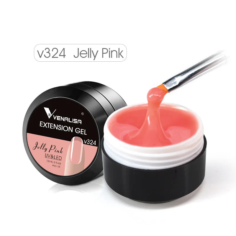 Venalisa 15ml Jelly Nail Extension UV Builder Gel Clear Camouflage