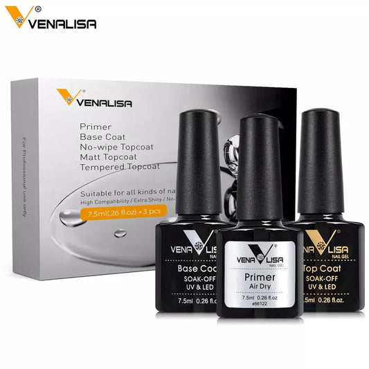 Venalisa 7.5ml No Wipe Top Coat Gel Polish UV LED Nail Topcoat