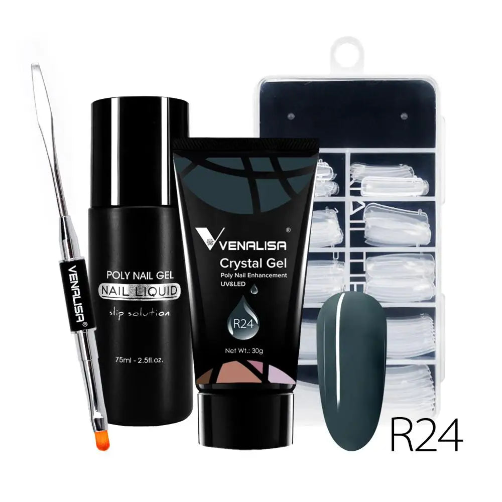 Venalisa Poly Nail Gel Kit Clear Builder Gel Nail Extension Set