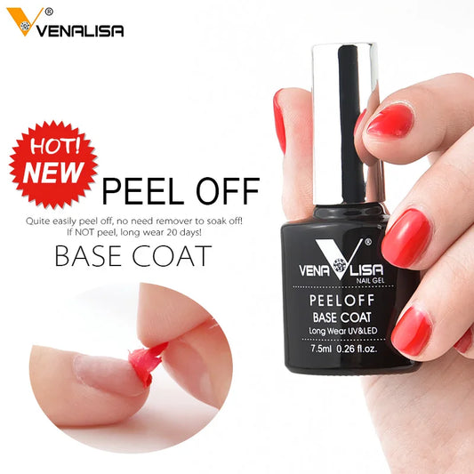 VENALISA TPO Free Peel Off Base Coat & No Wipe Top Coat Nail Gel