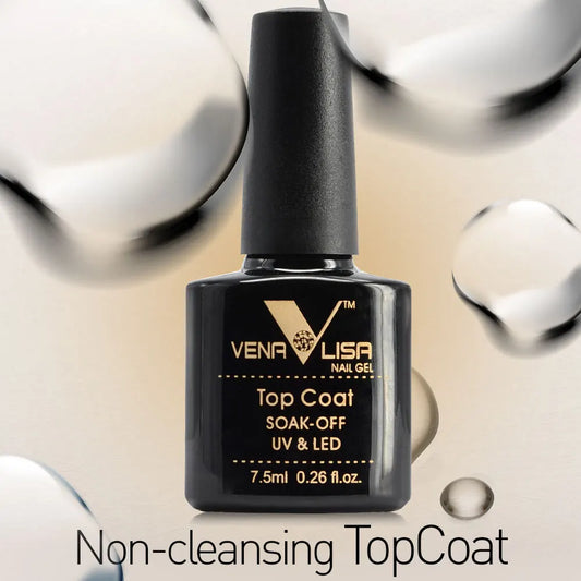 Venalisa 7.5ml No Wipe Top Coat Gel Polish UV LED Nail Topcoat