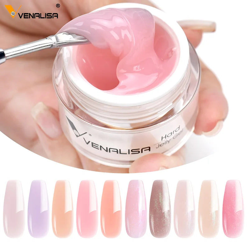 Venalisa 15ml Jelly Nail Extension UV Builder Gel Clear Camouflage