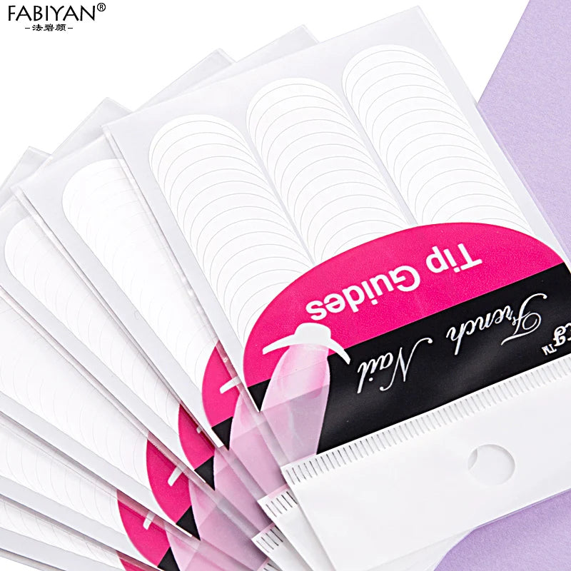 10 Pack French Manicure Nail Form Guide Stickers Nail Art Stencil