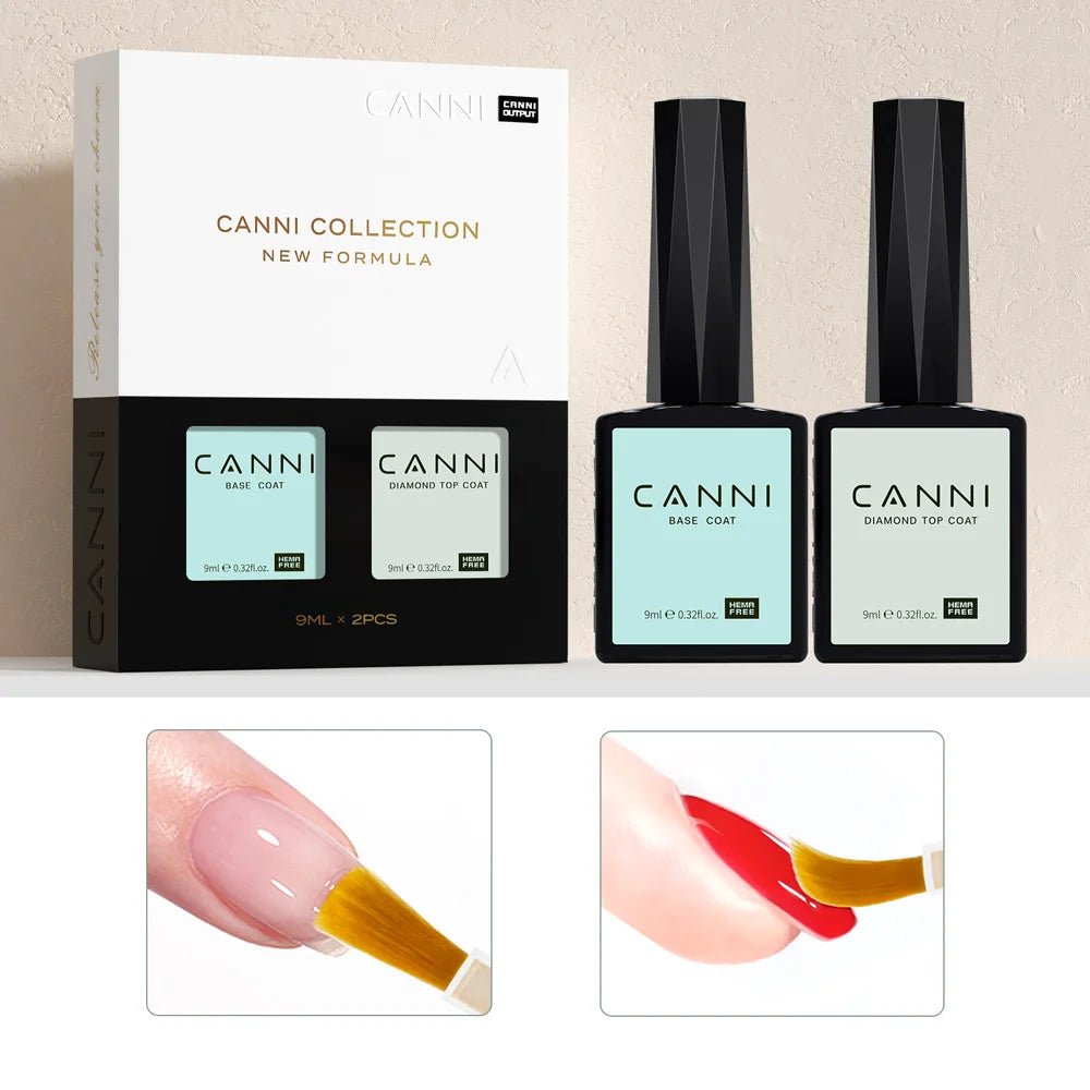CANNI 9ml HEMA Free Gel Nail Polish Black White UV LED Soak Off