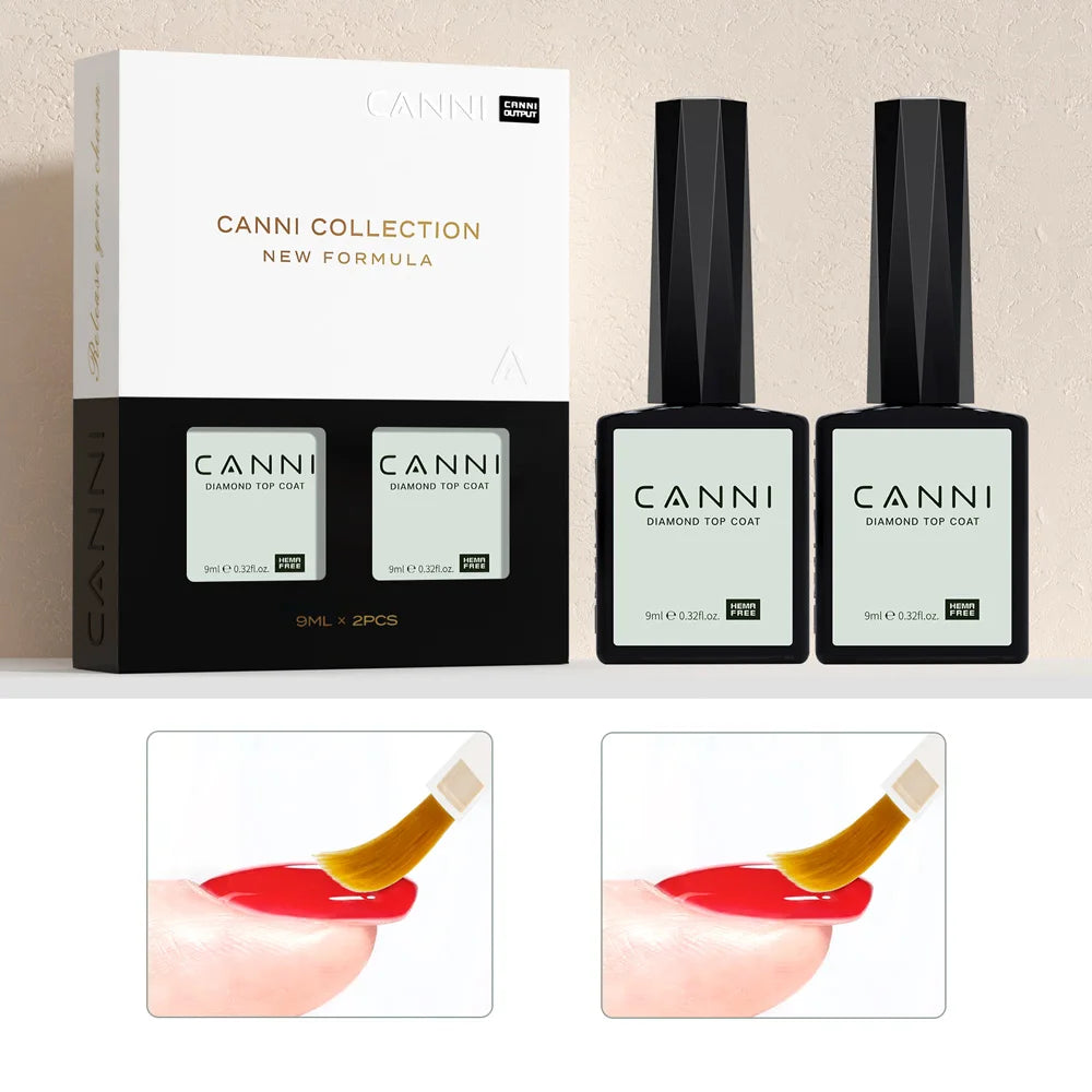 CANNI 9ml HEMA Free Gel Nail Polish Black White UV LED Soak Off