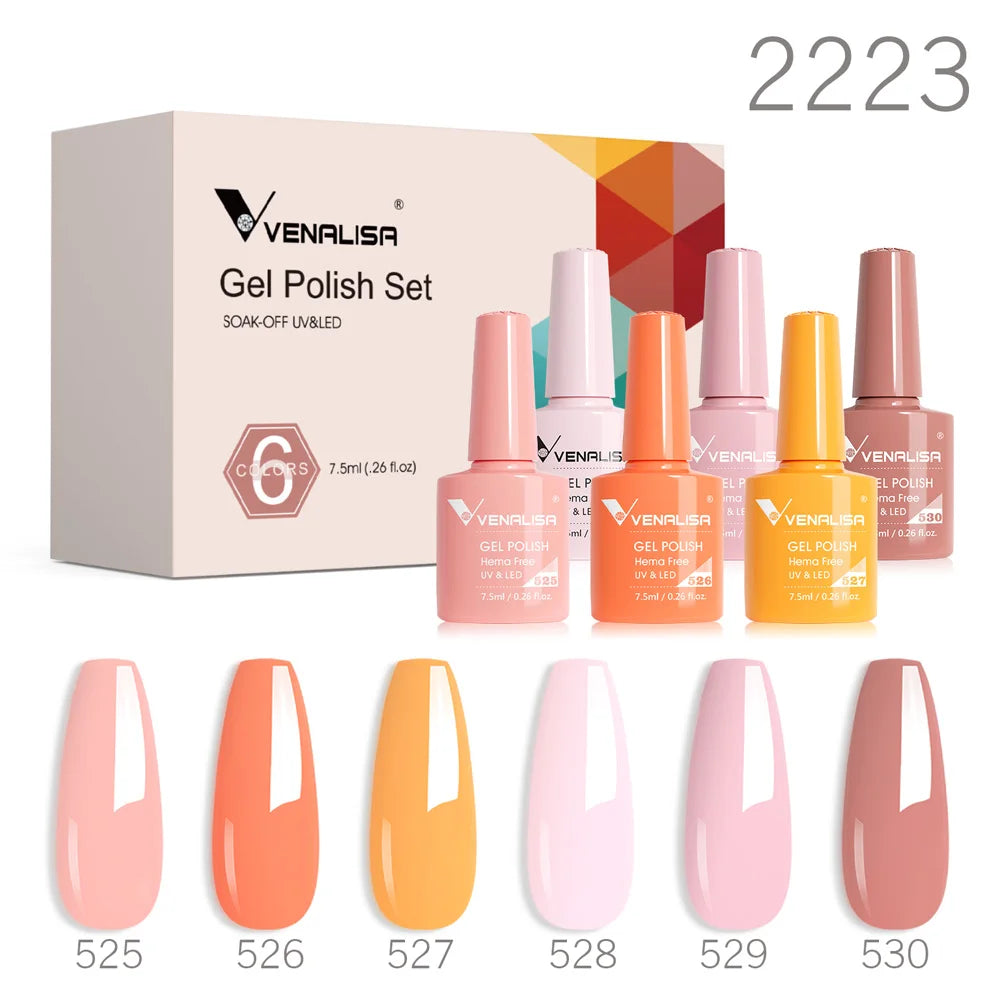 VENALISA TPO Free Peel Off Base Coat & No Wipe Top Coat Nail Gel