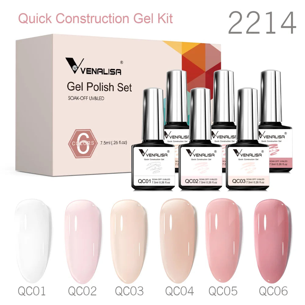 VENALISA TPO Free Peel Off Base Coat & No Wipe Top Coat Nail Gel