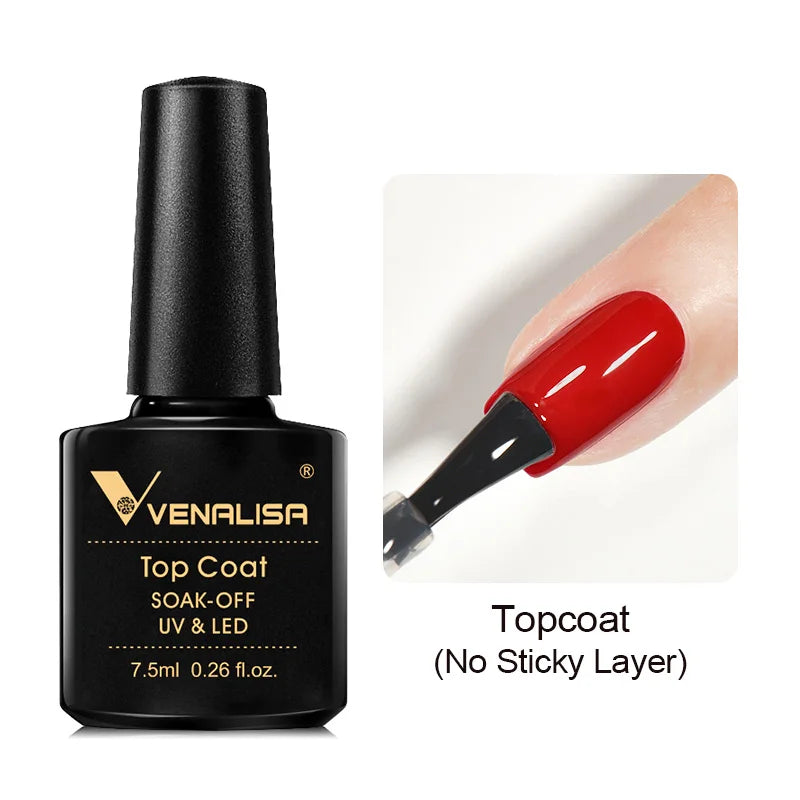 VENALISA TPO Free Peel Off Base Coat & No Wipe Top Coat Nail Gel