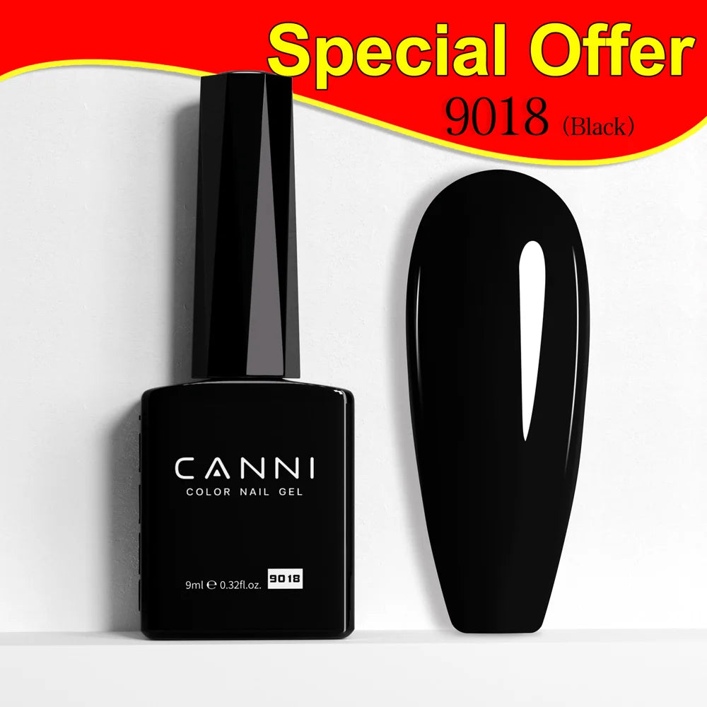 CANNI 9ml HEMA Free Gel Nail Polish Black White UV LED Soak Off