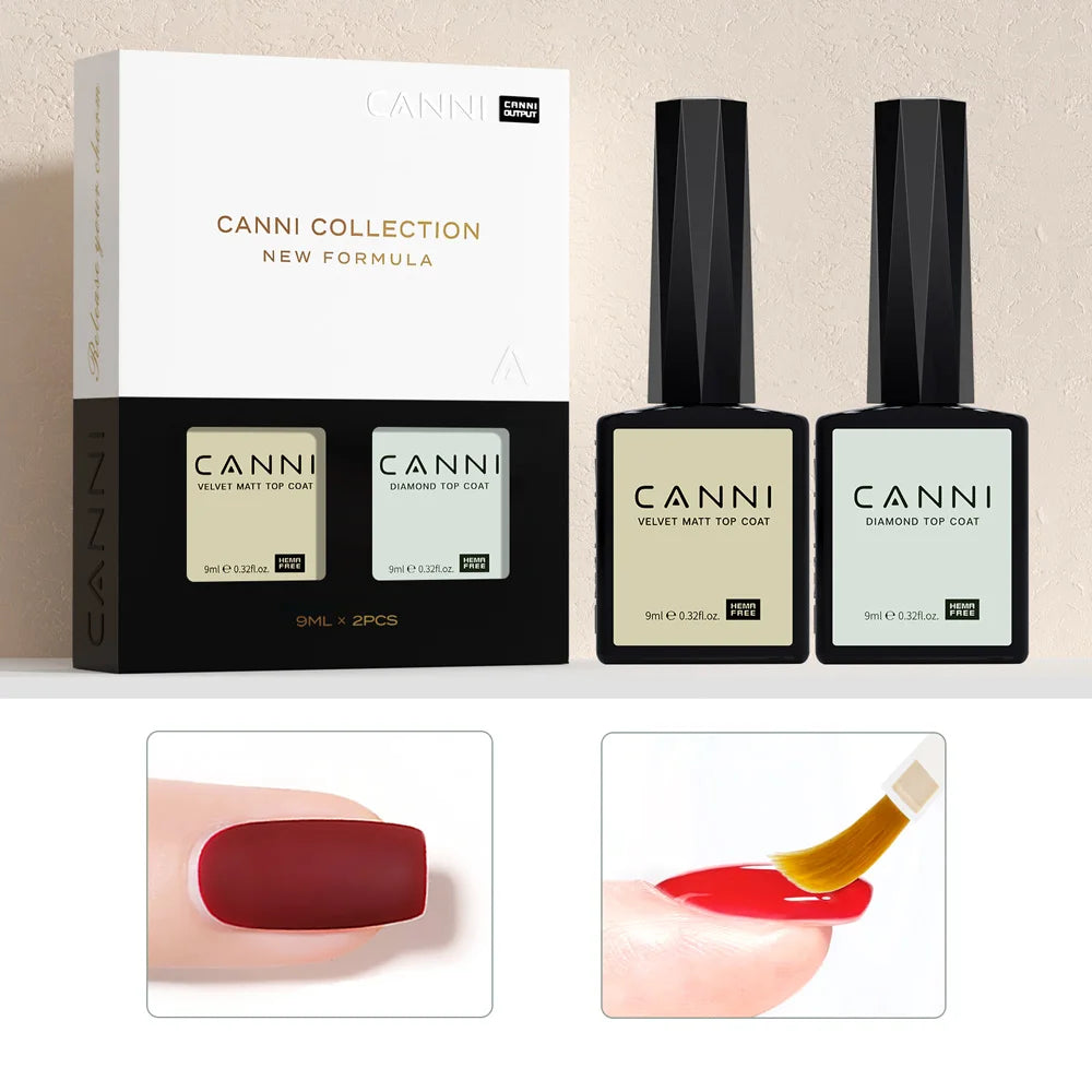 CANNI 9ml HEMA Free Gel Nail Polish Black White UV LED Soak Off